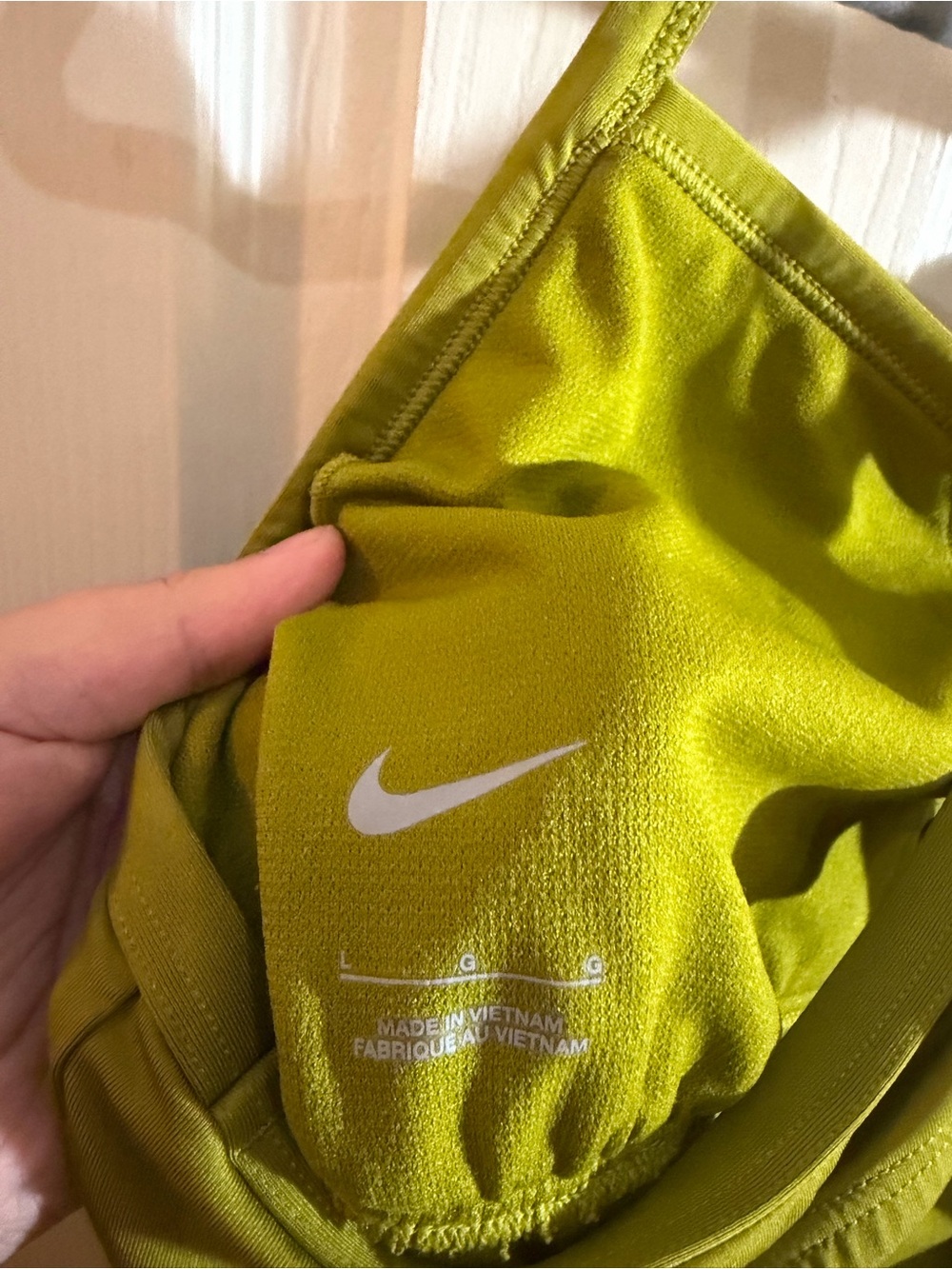 Nike Women’s Crossback One-Piece Swimsuit - Olive / Chartreuse Green (Size L) - Picture 4 of 5
